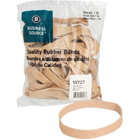 BUSINESS SOURCE Business Source BSN15727 Rubber Bands- Size 107- 1LB-BG- Natural Crepe BSN15727